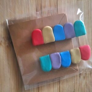 Rainbow arch Hair Barrette twin clips